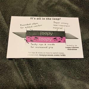 Loopy Case Halloween black glitter/purple bats